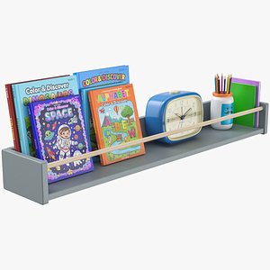 Kids Bookshelf 3D Model 3D