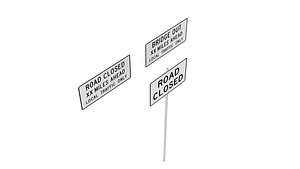 road sign series closed 3D