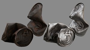3D model Crushed Food Can 06