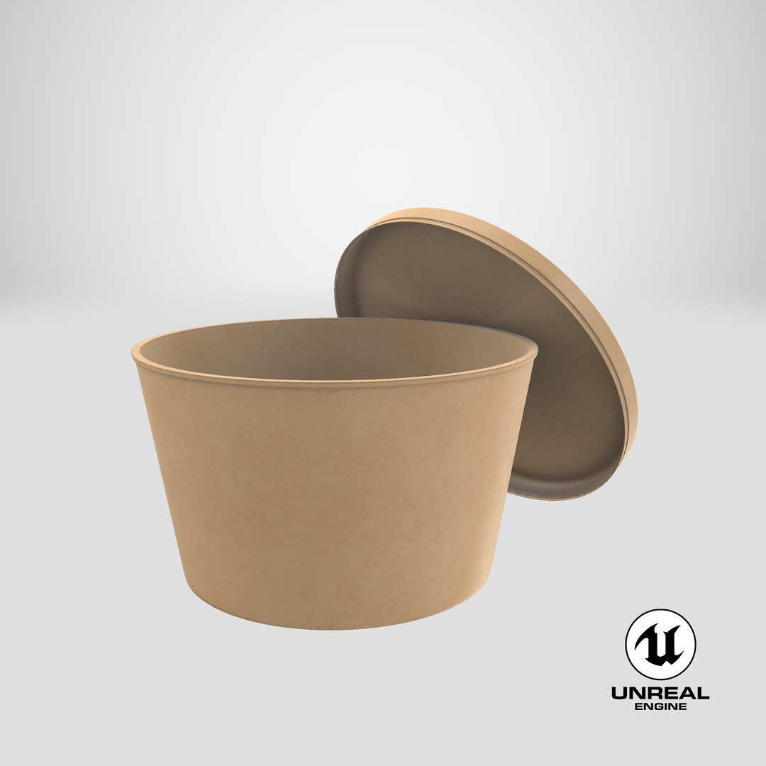 Paper Soup Cup - 32oz Open model - TurboSquid 1958332