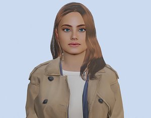 VR PBR FEMALE AVATAR CHARACTER FAYE 3D MODEL CHEAP PRICE 3D