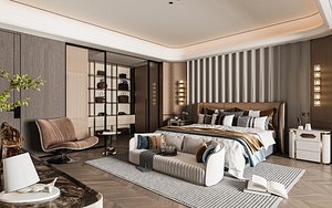 3D Modern bedroom model