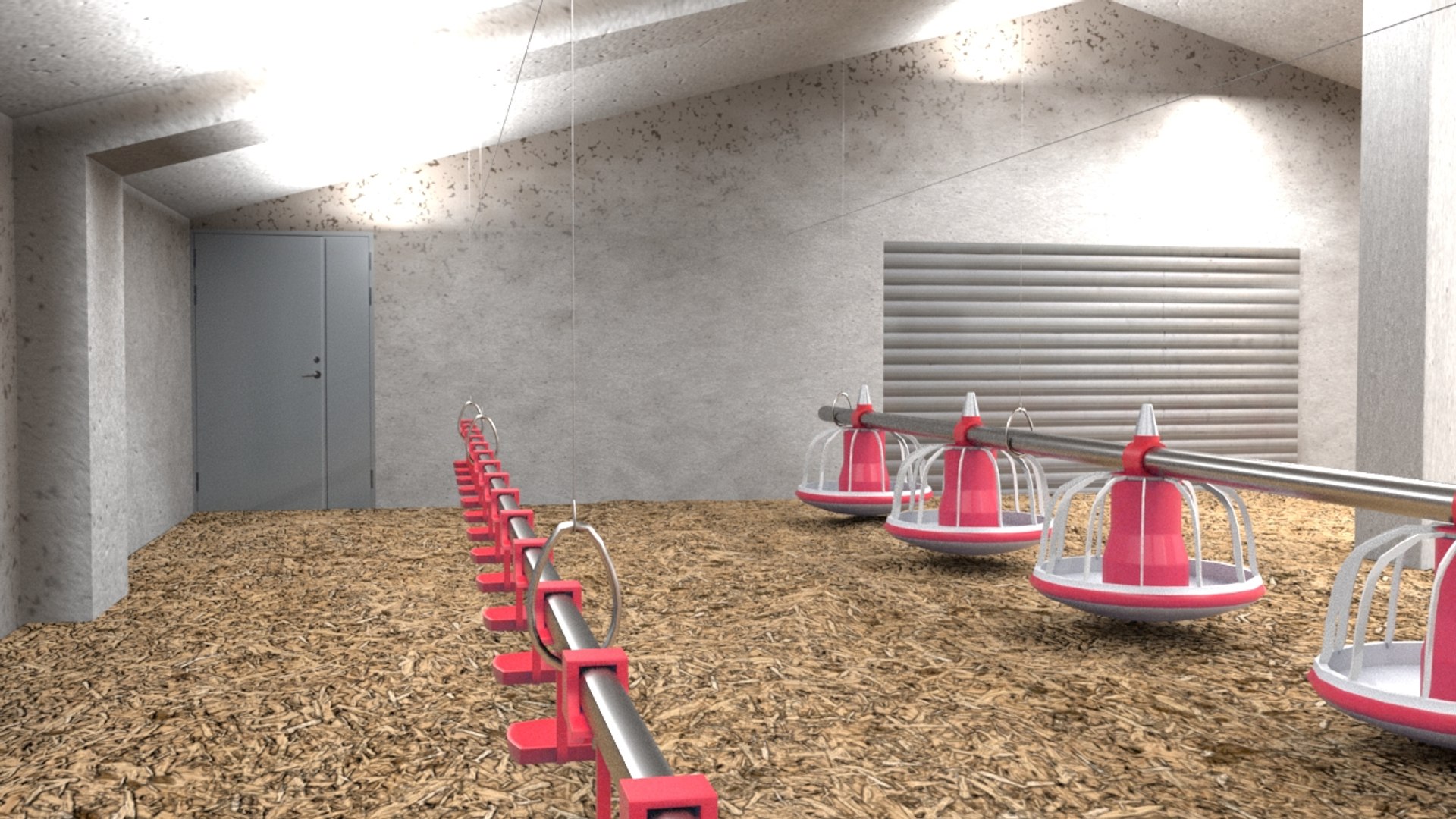 3D Model Poutry Farm TurboSquid 1461845