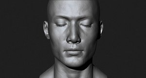 3d model asian male head production