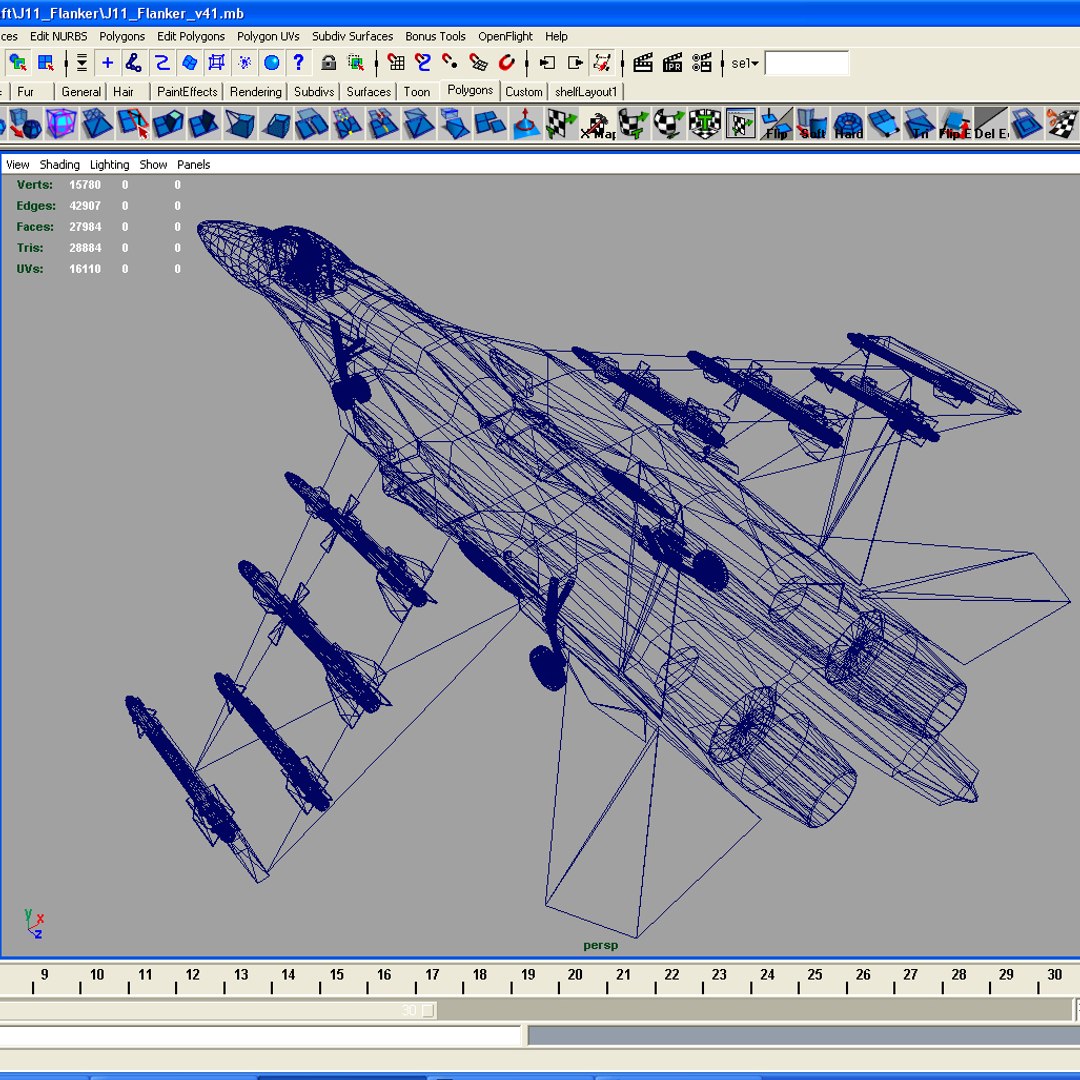 3d plaaf flanker fighter model
