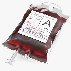 iv blood bag 3D model