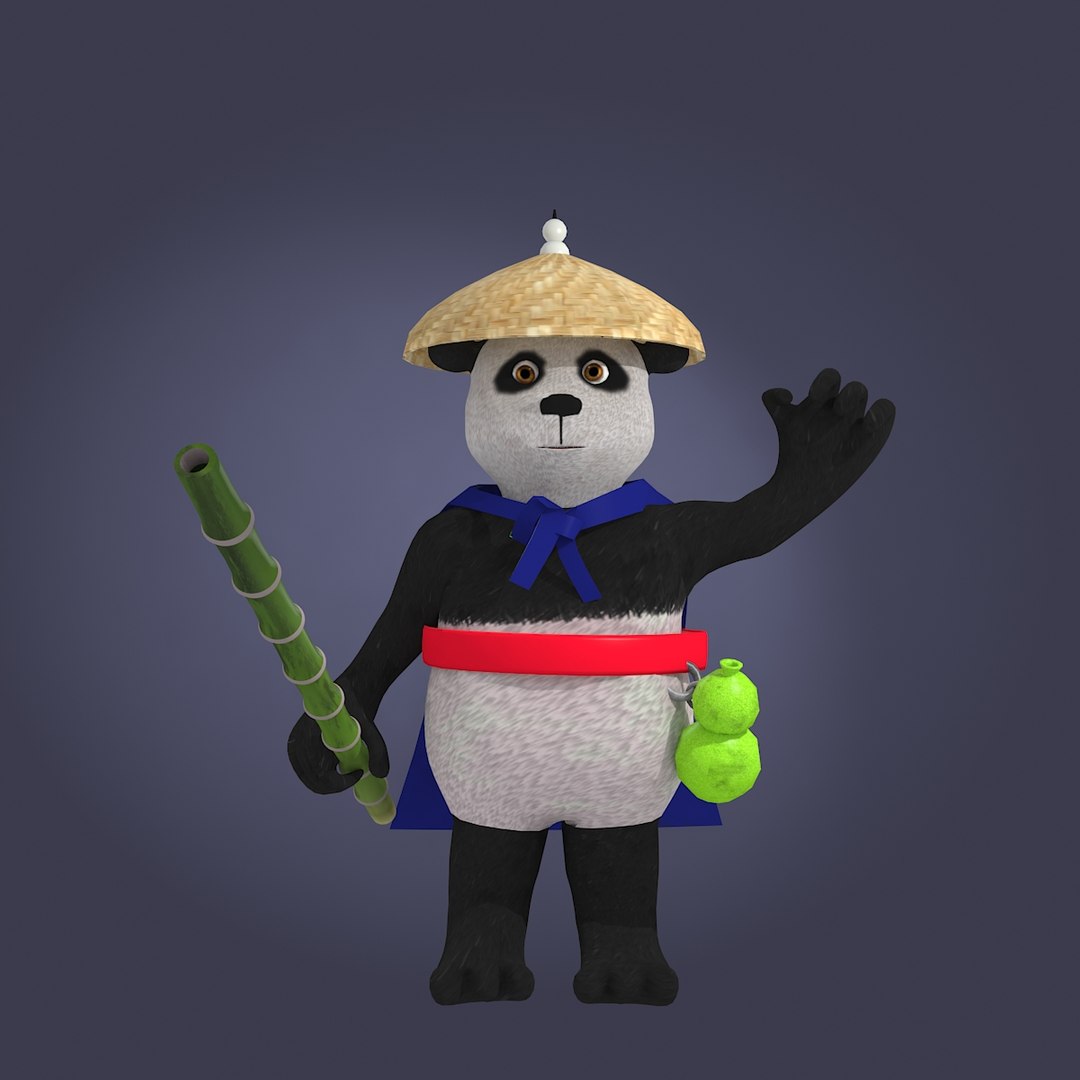 3D Model Cartoon Panda - TurboSquid 1524487