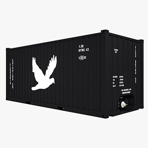 20 ft Bitumen Box Container 3D