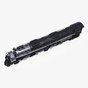 Vintage Locomotive with Trailed Tender Rigged for Maya 3D model