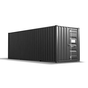 Black Cargo Container - shipping steel box