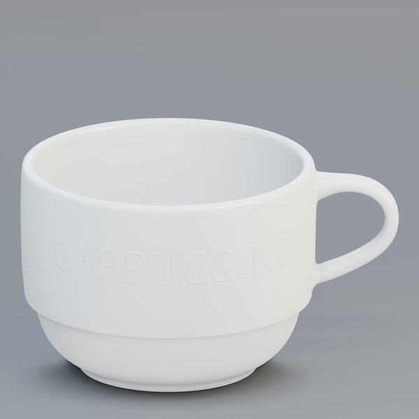 Free cappuccino cup 3D model