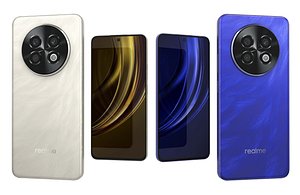 3D Realme P1 Speed Brushed Blue And Textured Titanium Low Poly