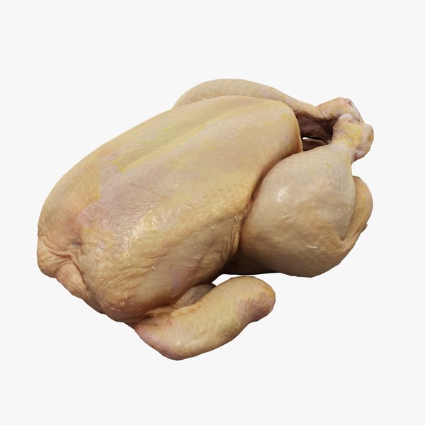 3d model roasted chicken potatoes