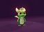 Animated Cartoon Baby Dragon 3d Model Green