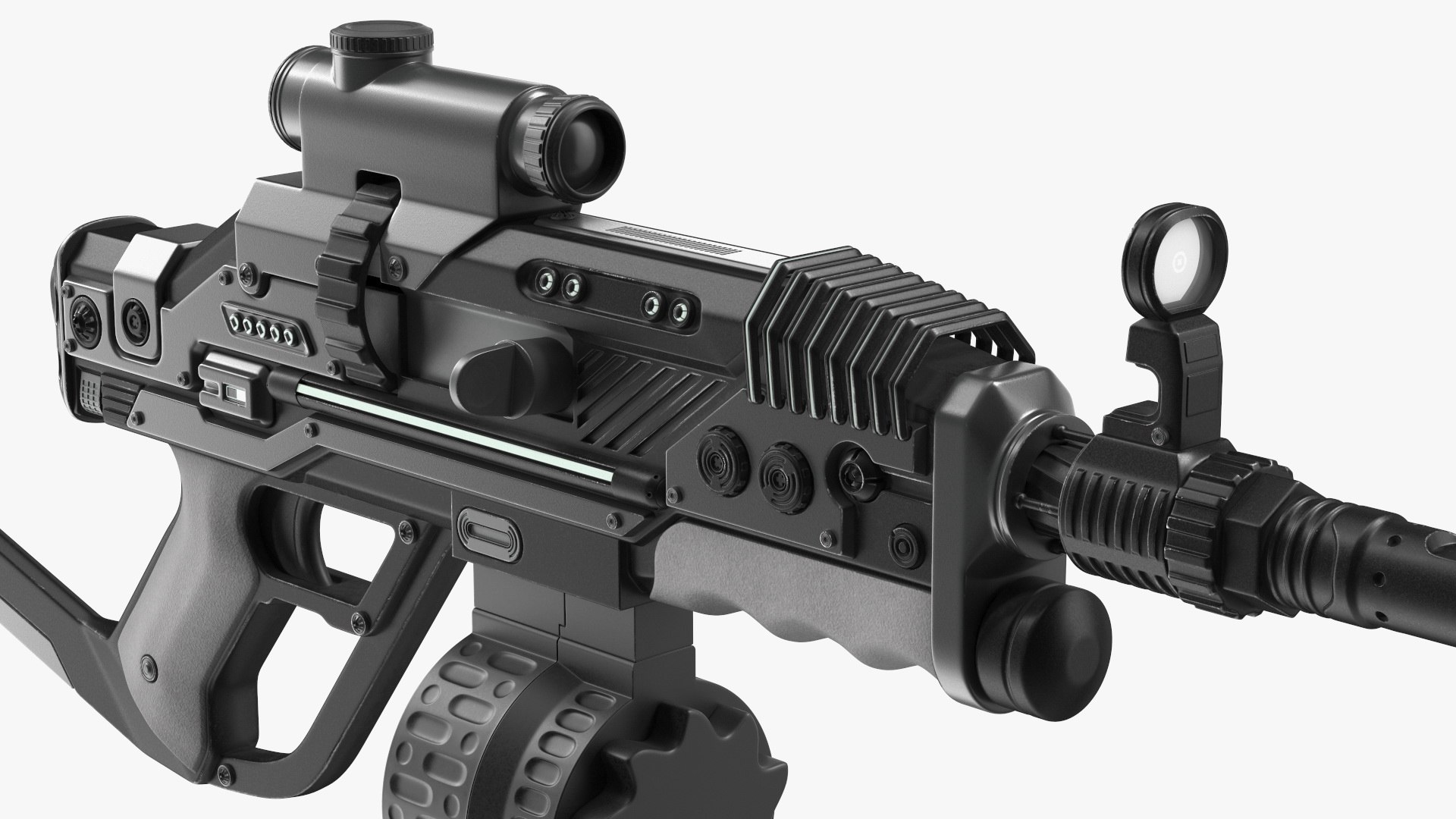 3D Futuristic Rifle with Bullet Dark Colored - TurboSquid 2169031