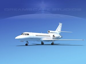 3d turbines dassault falcon 900 model