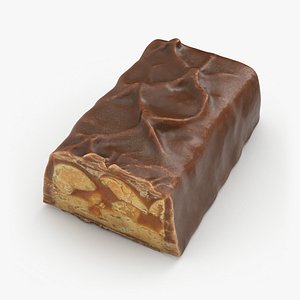Snickers Chocolate Bar Cut 02 - 3D Scanned