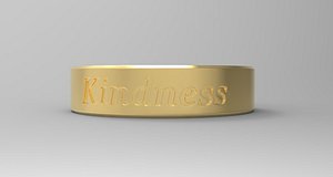 3D Kindness Ring Gold model