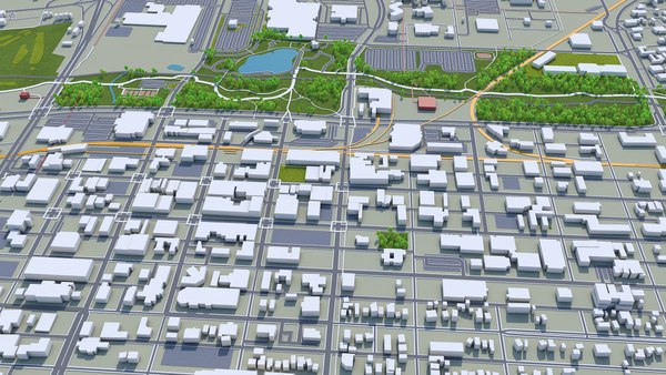 3D city area building model - TurboSquid 1653124