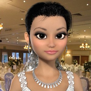 Bride Rigged Character