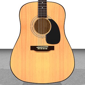 3d model guitar acoustic