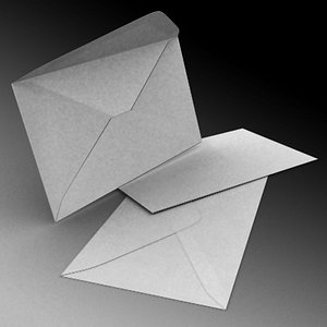envelope paper mail 3d model