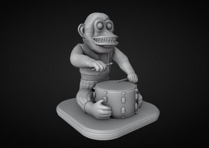 3D Monkey Drummer Toy