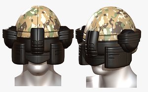 3D gas mask helmet