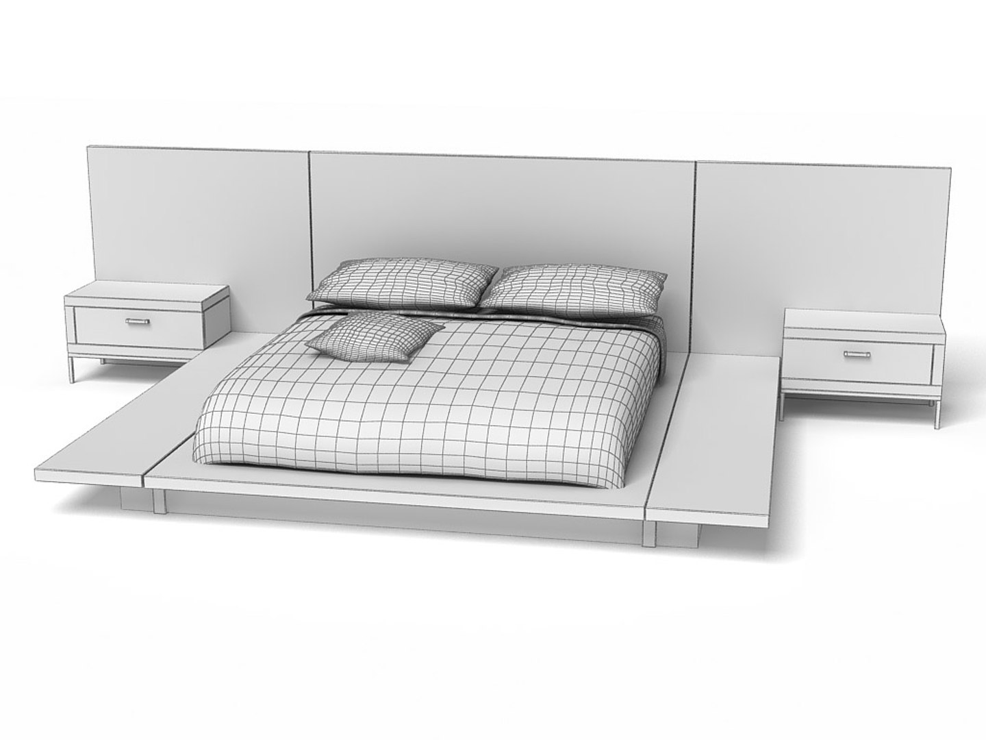 Bed model TurboSquid 471338