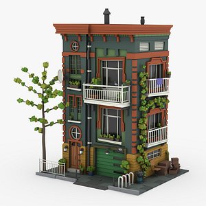 Low poly Townhouse 08