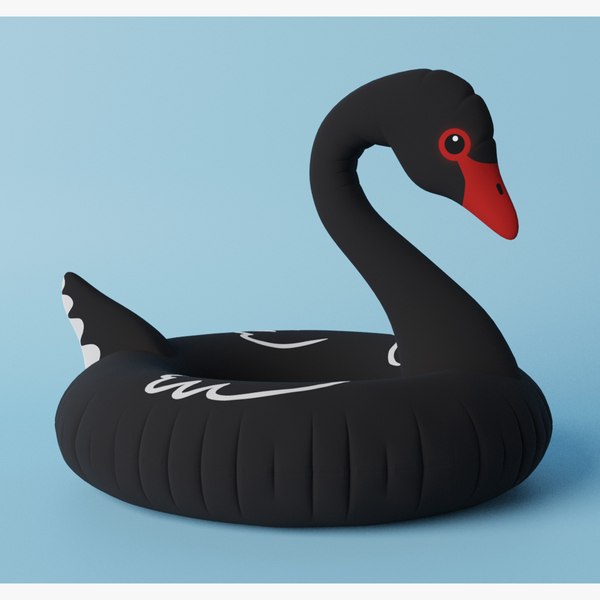 3D Black Swan Pool Float 3D model model - TurboSquid 1929955