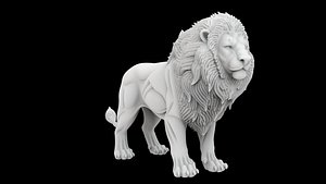 Majestic Lion 3D Print Model Wildlife 3D model