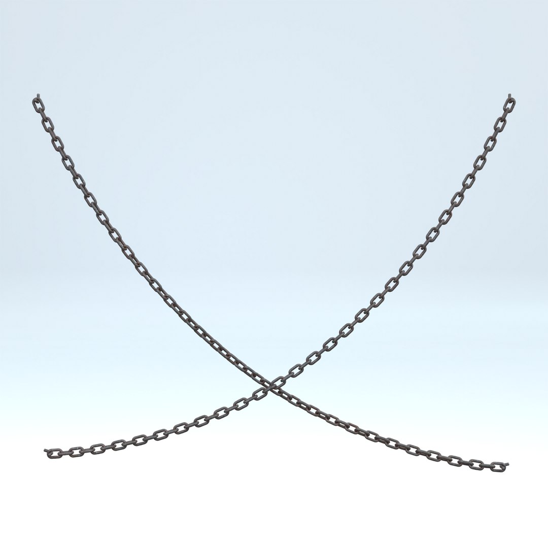 3D Old Crossed Chains Model - TurboSquid 2421151