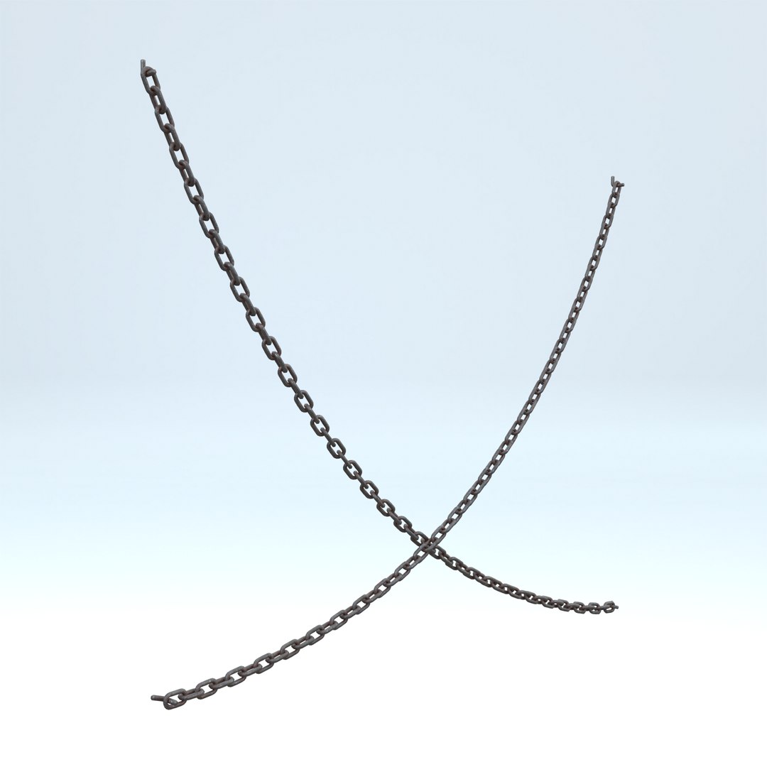 3D Old Crossed Chains Model - TurboSquid 2421151