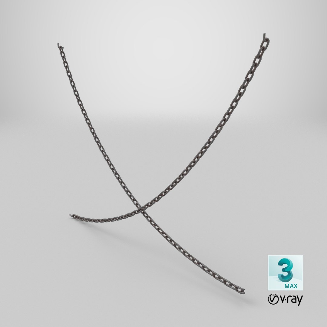 3D Old Crossed Chains Model - TurboSquid 2421151