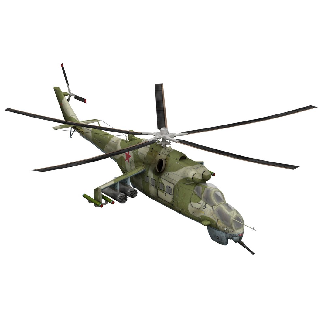 3d Model Mi-24 Helicopter