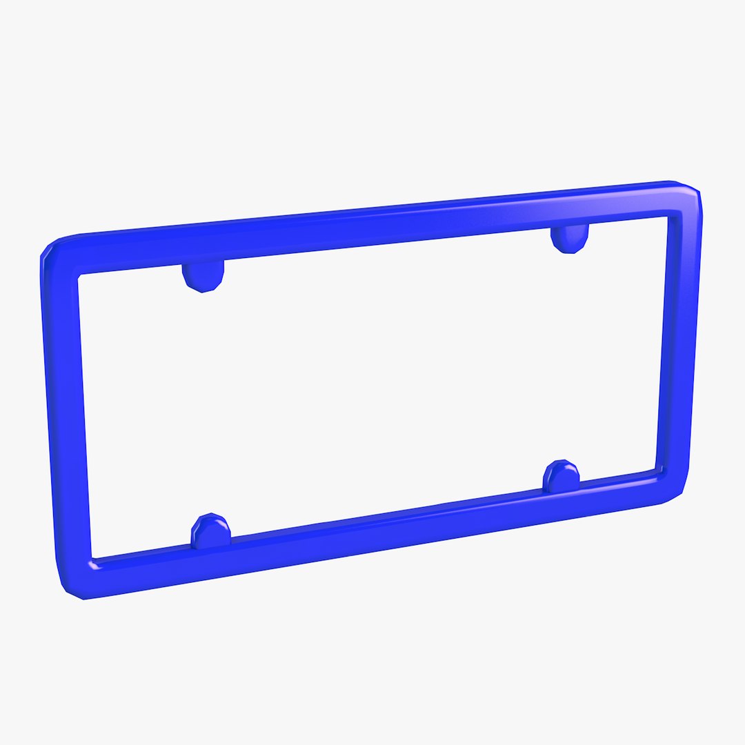 3D model license plate frames TurboSquid 2063500