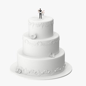 wedding cake miniatures 03 3d model