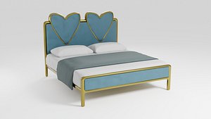 Stylish bed in Scandinavian style
