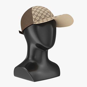 3D Store display mannequin head with Baseball cap