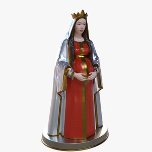 3D Pregnant Virgin Mary  Statue 3D print model
