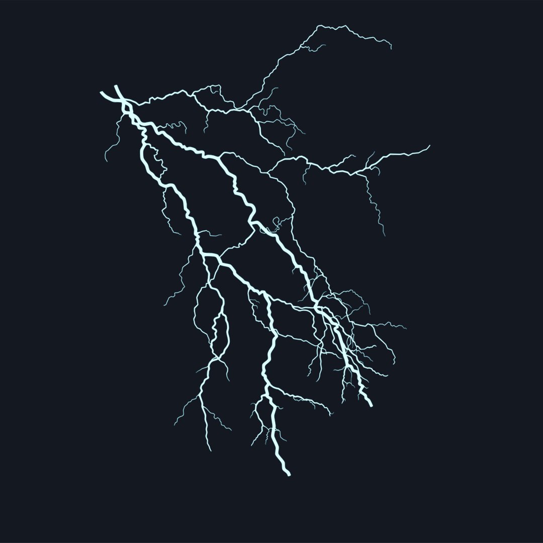 Lightning Cartoon Style 3D model preview
