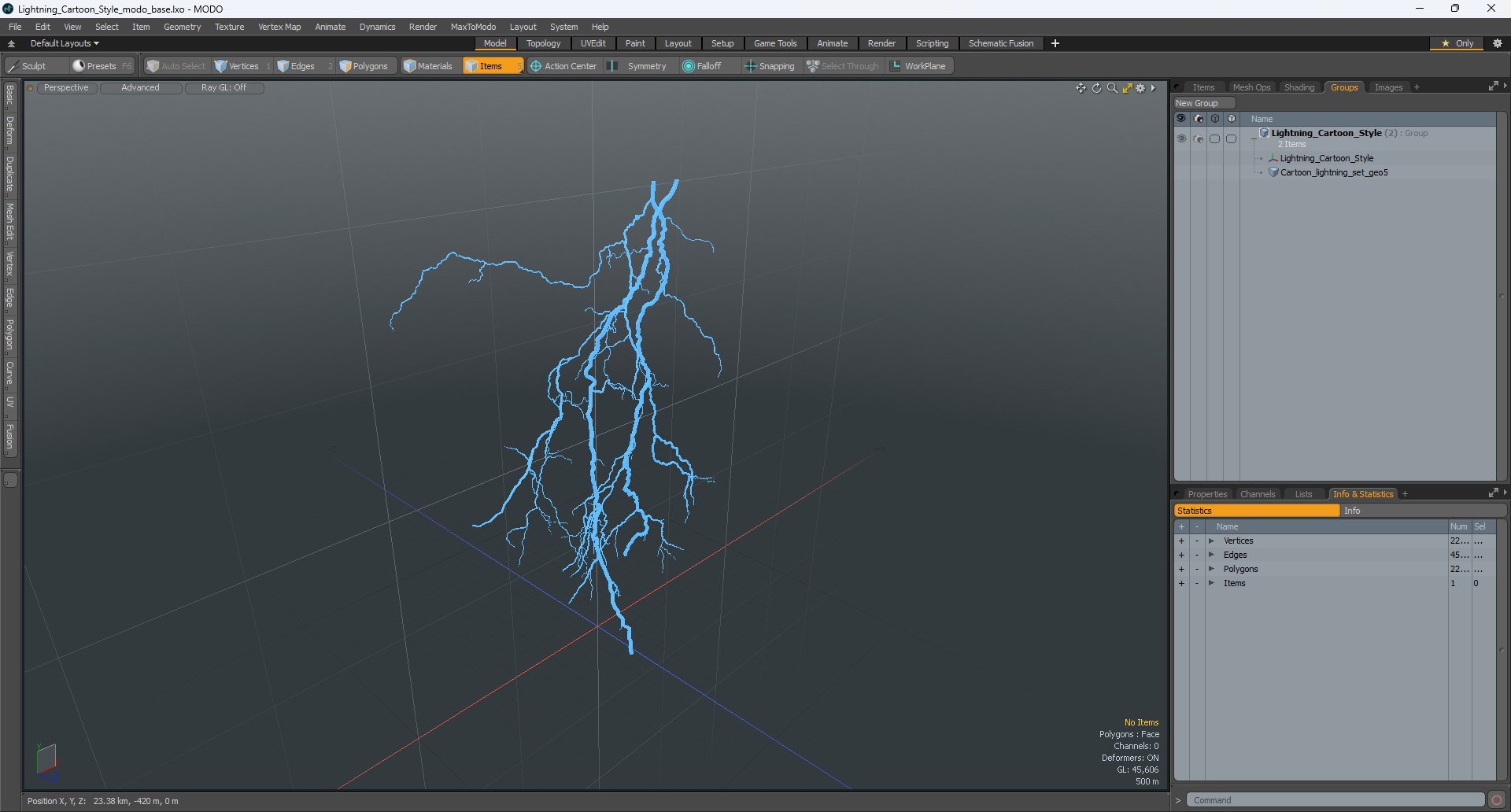 3D Lightning Cartoon Style Model - TurboSquid 2288091