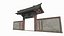 Ancient Asian Courtyard Gate