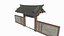 Ancient Asian Courtyard Gate