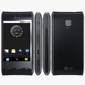 3d model lg optimus gt540 black