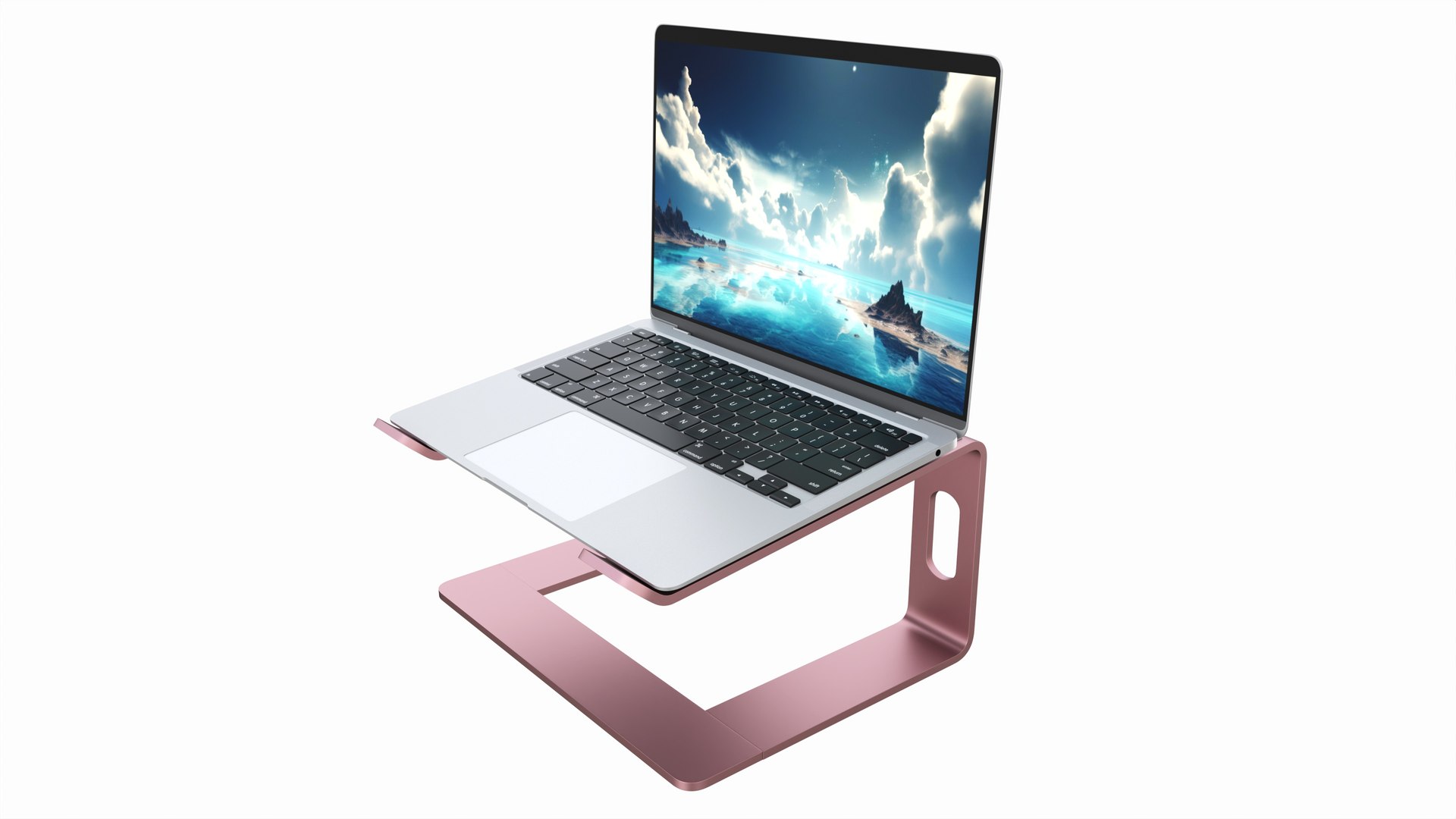 Laptop Notebook On Aluminum Riser Stand Model - TurboSquid 2237977