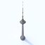 3D tianjin radio television tower model