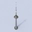 3D tianjin radio television tower model
