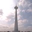 3D tianjin radio television tower model